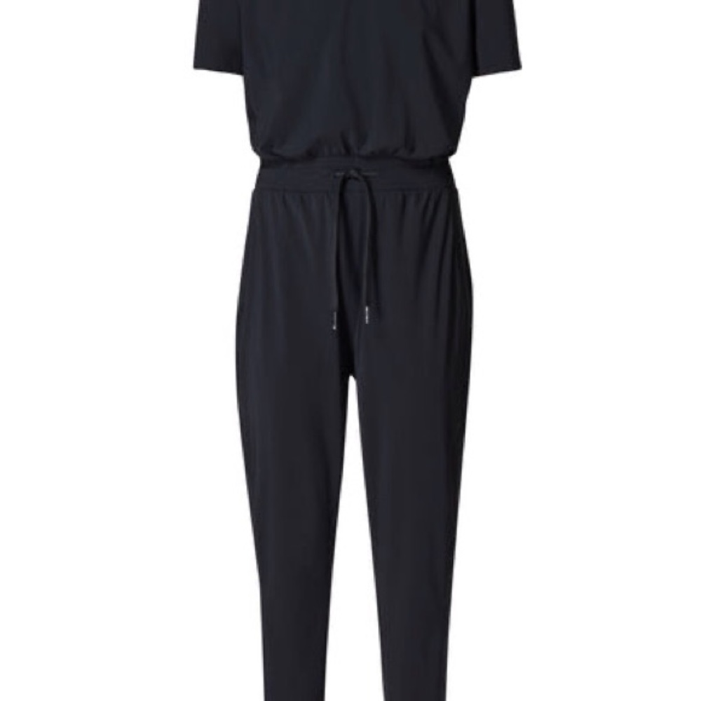 Sweaty Betty Classic Black Jumpsuit No Size Tag, Size 8-10